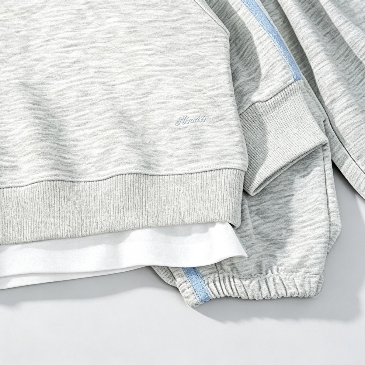 Casual Sporty Autumn 2-Piece Unisex Kids' Pants Suit, Ages 2-9 | Color: Blue | Image 2