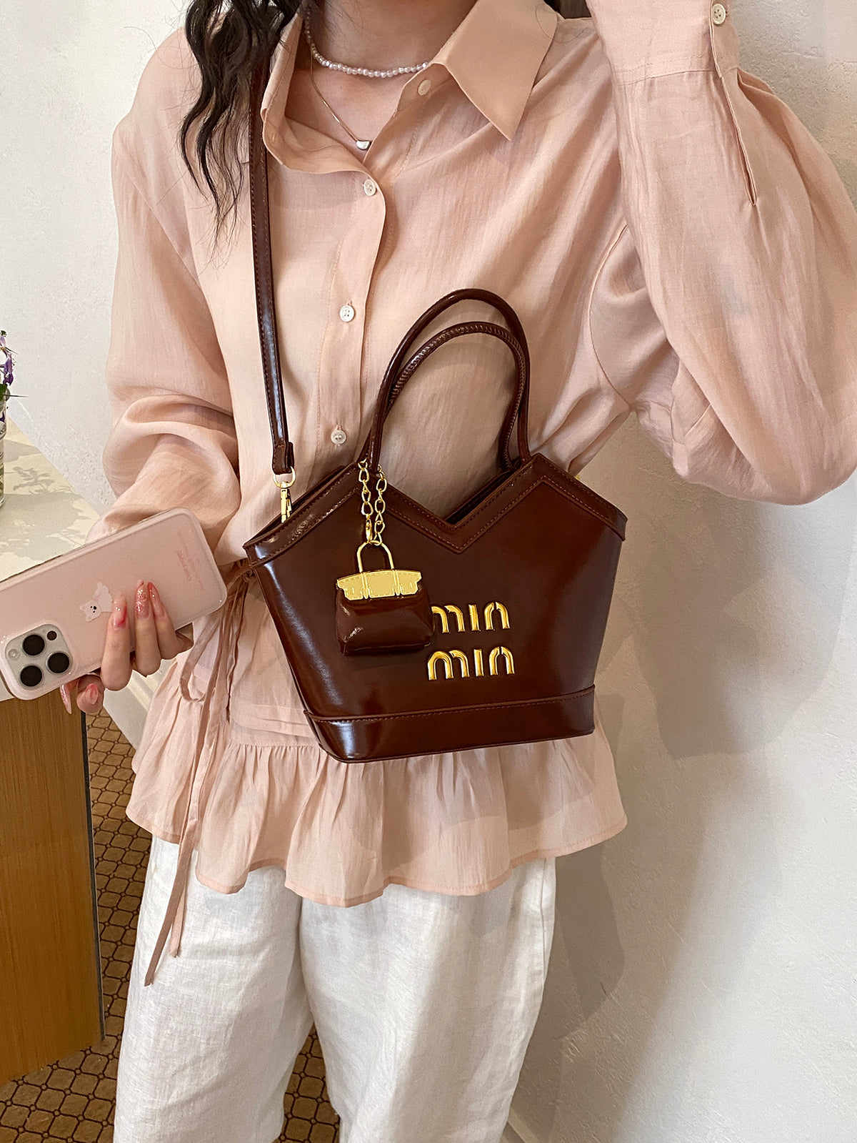 Modern Chic All-Season PU/Artificial Leather/Microfiber Leather Women's Crossbody Bags Other Bags | Color: Brown | Image 1
