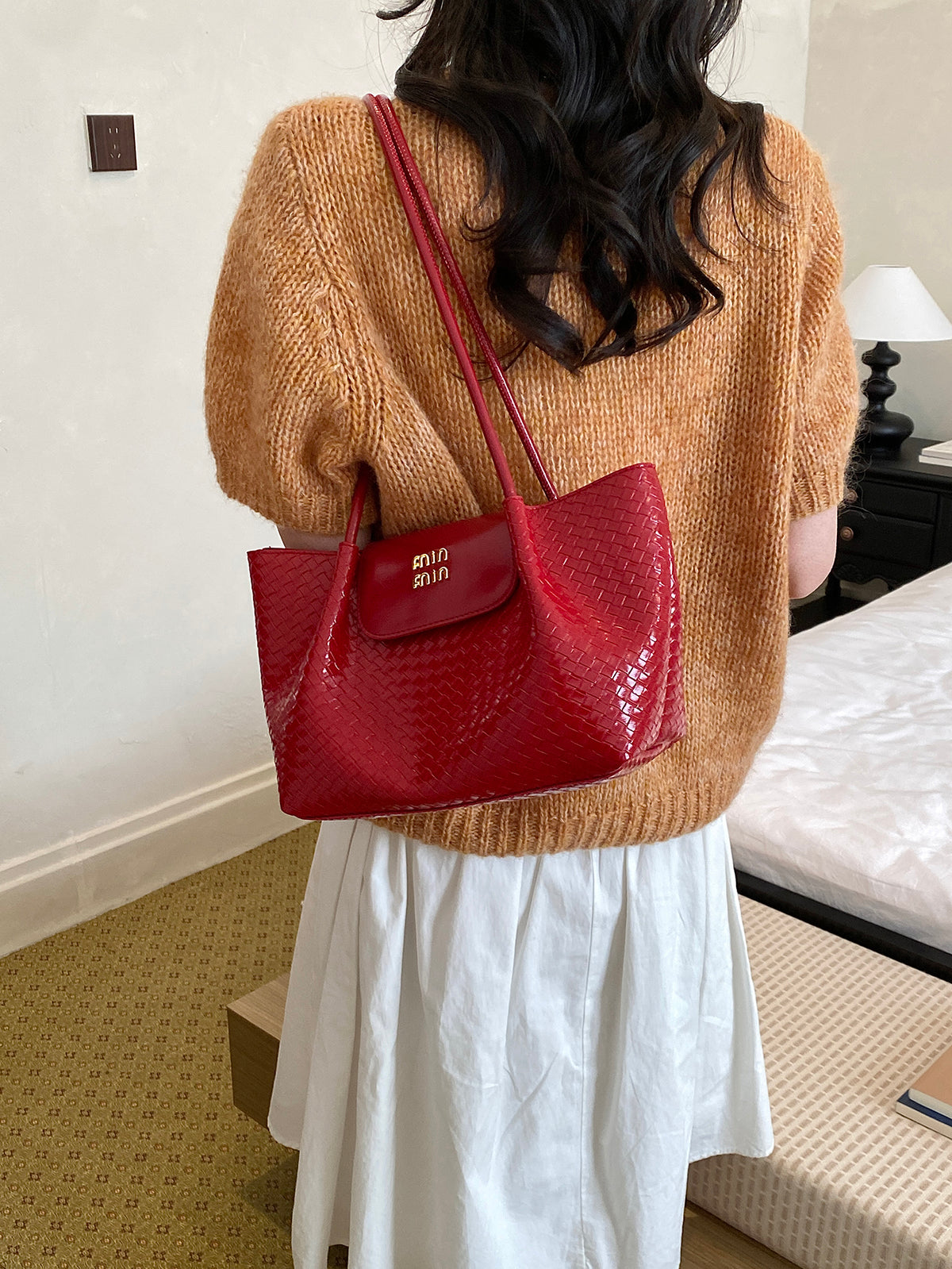Modern Chic All-Season PU/Artificial Leather/Microfiber Leather Women's Shoulder Bags Other Bags | Color: Red | Image 1