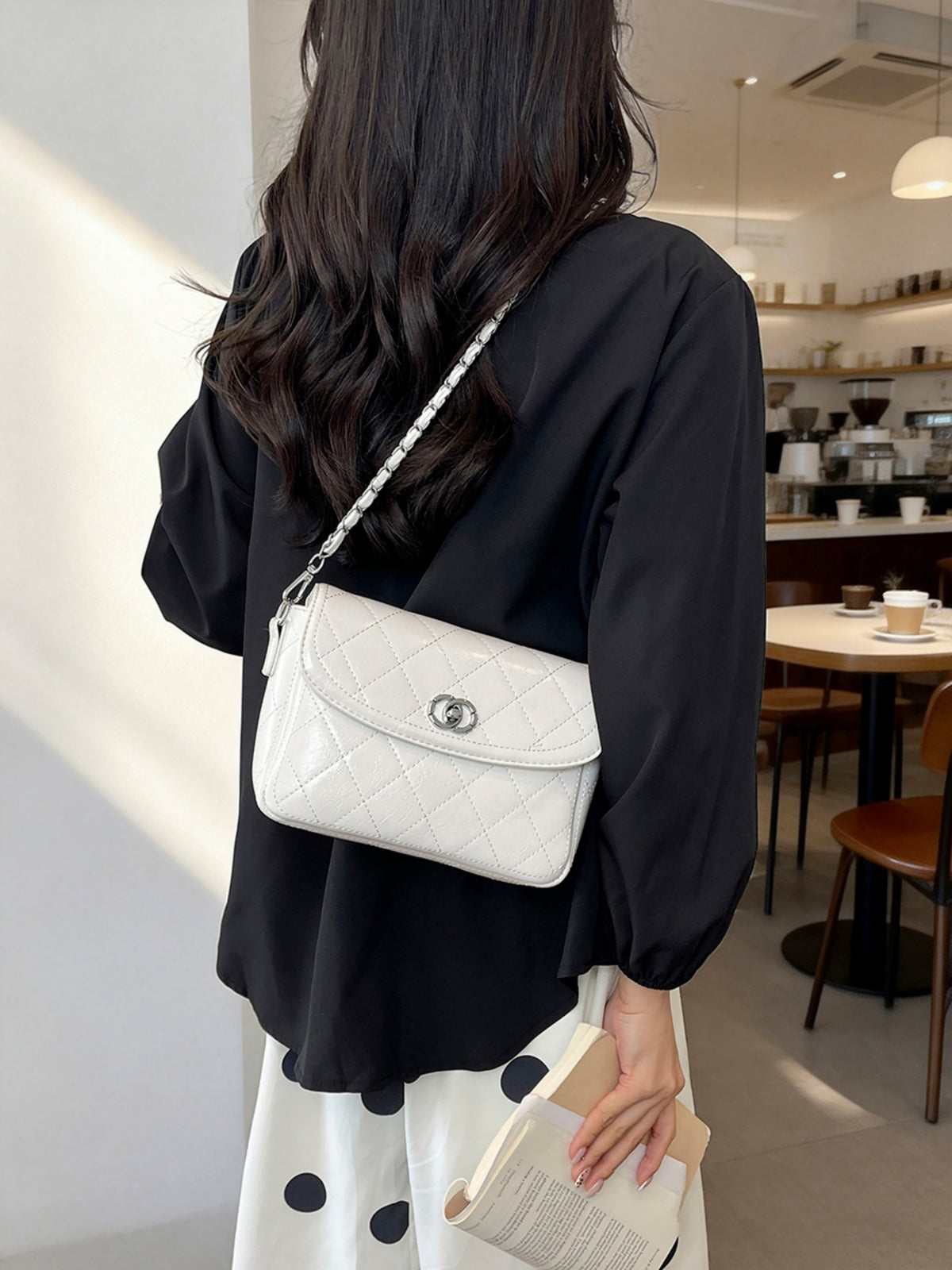 Modern Chic All-Season PU/Artificial Leather/Microfiber Leather Women's Crossbody Bags Other Bags | Color: White | Image 1