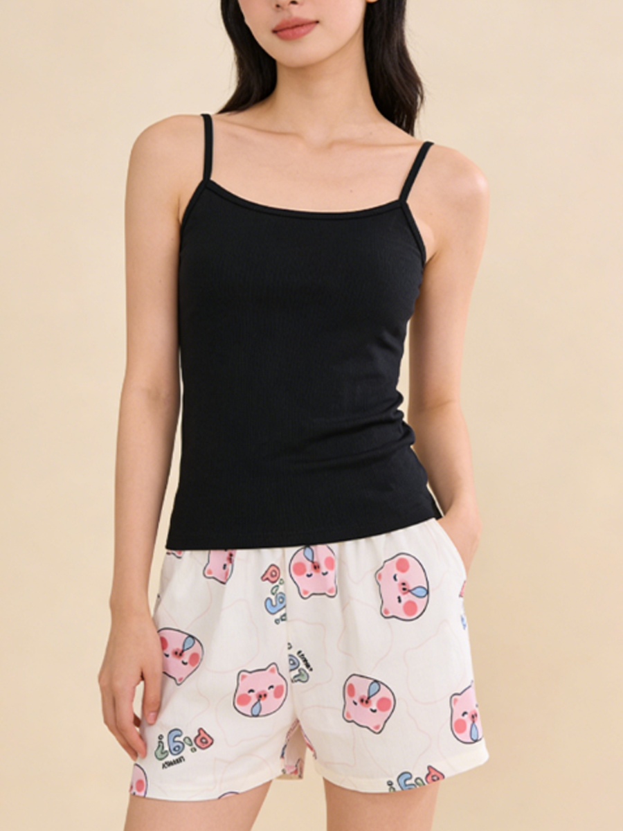 Sweet Feminine Summer 2 Pcs Women 's Sleeveless Sleep Set | Color: Style 2 | Image 3