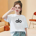 Modern Chic All-Season Minimalist Summer Girls' T-Shirt, Ages 4-14 | Color: White | Image 1