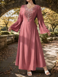 Elegant All-Season Arabian Dress | Color: Pink | Image 1