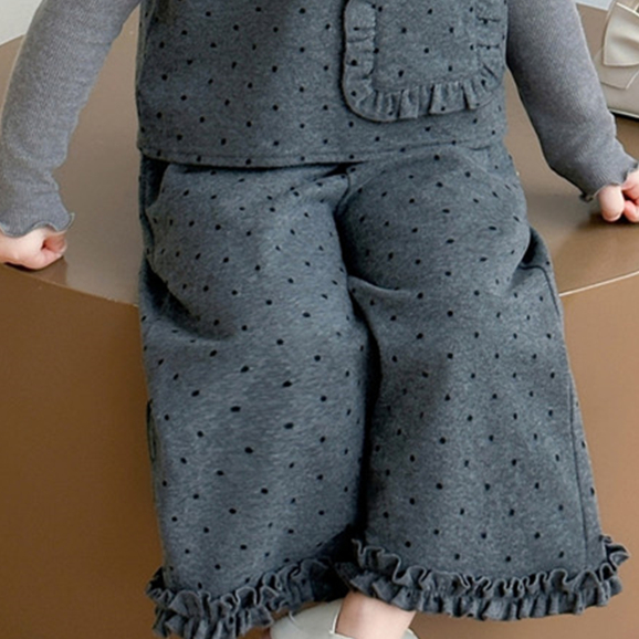 Casual Sporty Autumn 3-Piece Girls' Pants Suit, Ages 2-9 | Color: Grey | Image 2