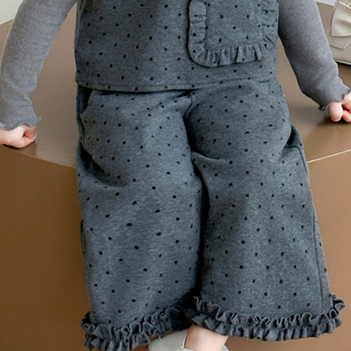 Casual Sporty Autumn 3-Piece Girls' Pants Suit, Ages 2-9 | Color: Grey | Image 2