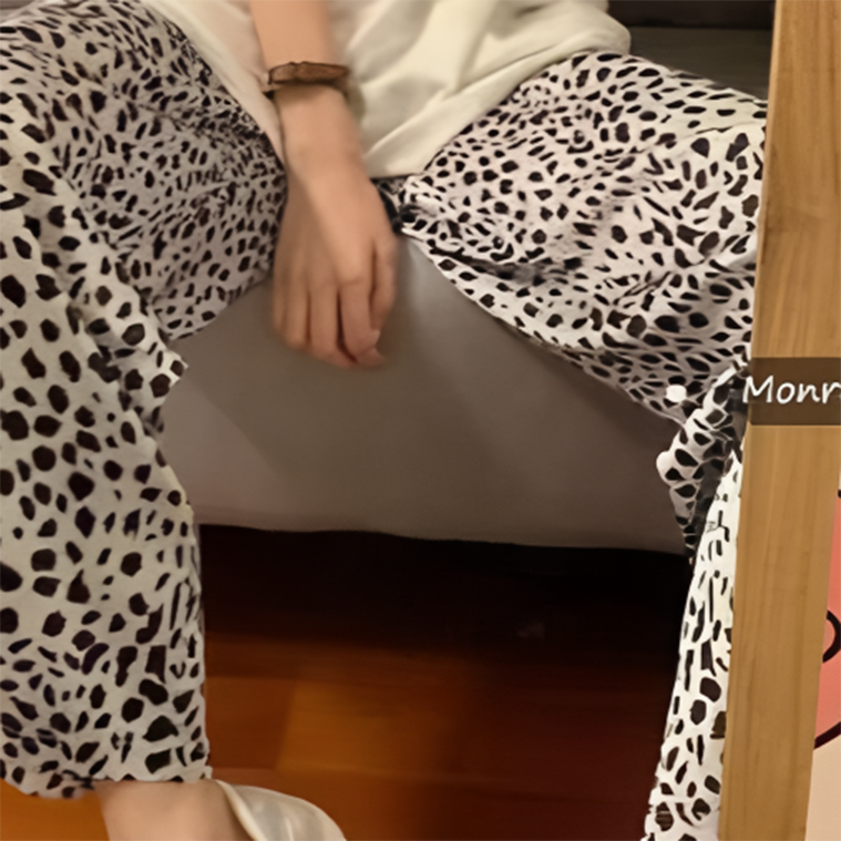 Modern Chic All-Season Sweet Feminine Summer 2 Pcs Women 's Short  Sleeve Sleep Set | Color: Style 3 | Image 2