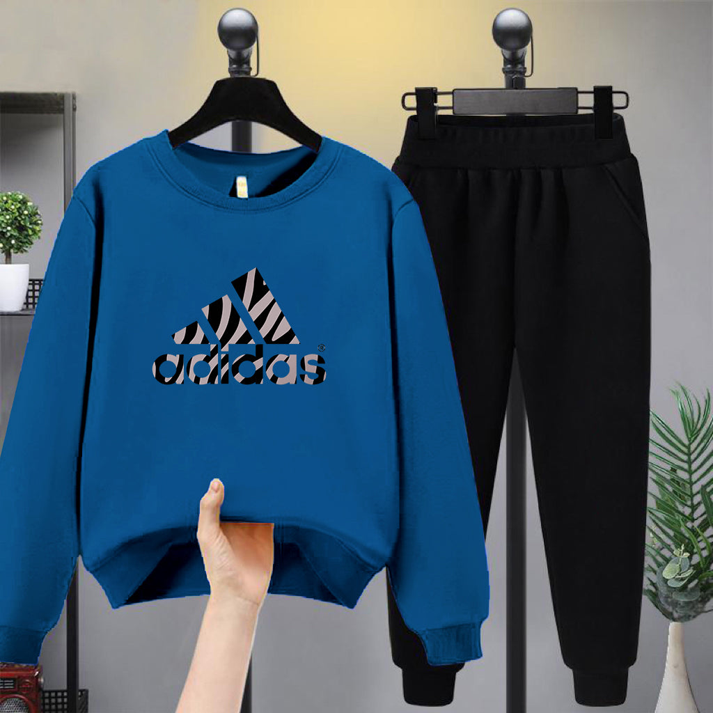 Modern Chic All-Season Minimalist Autumn 2-Piece Boys' Pants Suit, Ages 4-14 | Color: Blue | Image 1