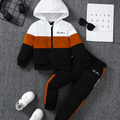 Casual Sporty Autumn 2-Piece Boys' Pants Suit, Ages 2-7 | Color: Black | Image 1