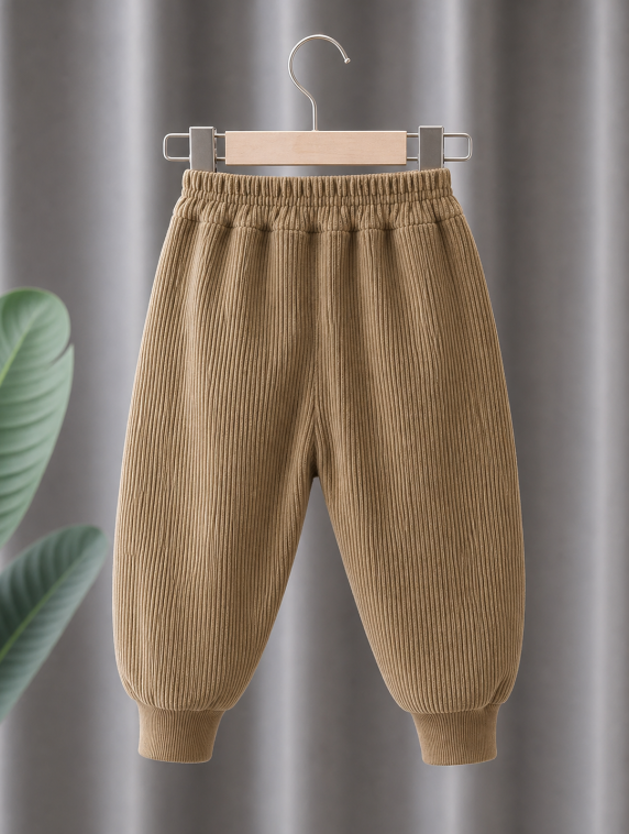 Casual Sporty Winter Boys' Casual Pants, Ages 2-7 | Color: Light Khaki | Image 3