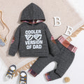 Trendy Autumn 2-Piece Unisex Baby Pants Suit, Ages 1-12 Months | Color: Grey | Image 1