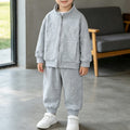 Modern Chic All-Season Casual Sporty Autumn 2-Piece Boys' Pants Suit, Ages 2-7 | Color: Grey | Image 1