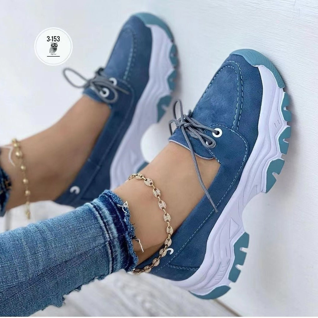 Modern Chic All-Season PU/Artificial Leather/Microfiber Leather Women's Casual Shoes | Color: Blue | Image 2