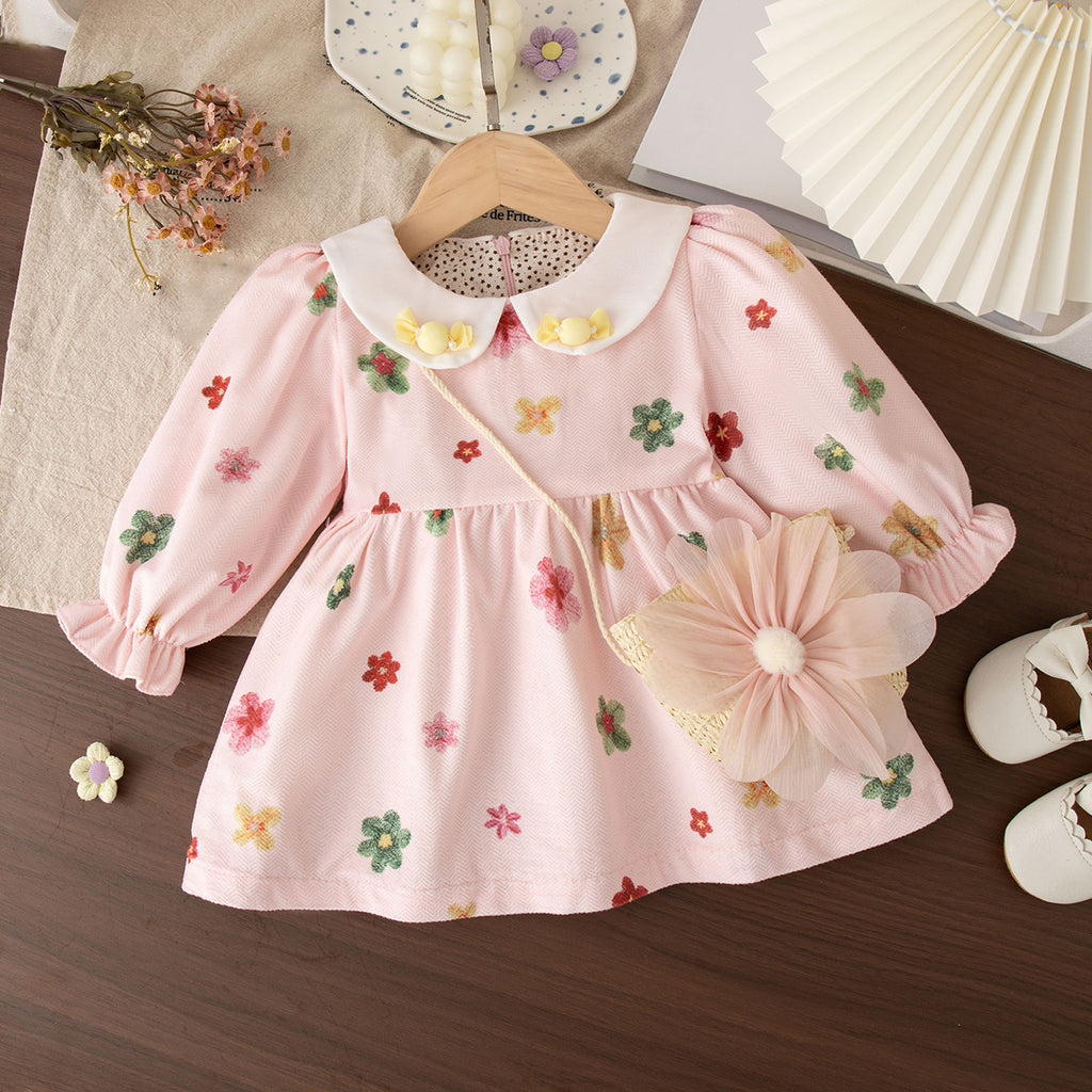 Sweet & Cute Spring Baby Girls' Dress, Ages 3-24 Months | Color: Pink | Image 1