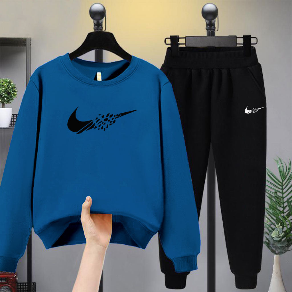 Modern Chic All-Season Casual Sporty Autumn 2-Piece Boys' Pants Suit, Ages 3-14 | Color: Blue | Image 1