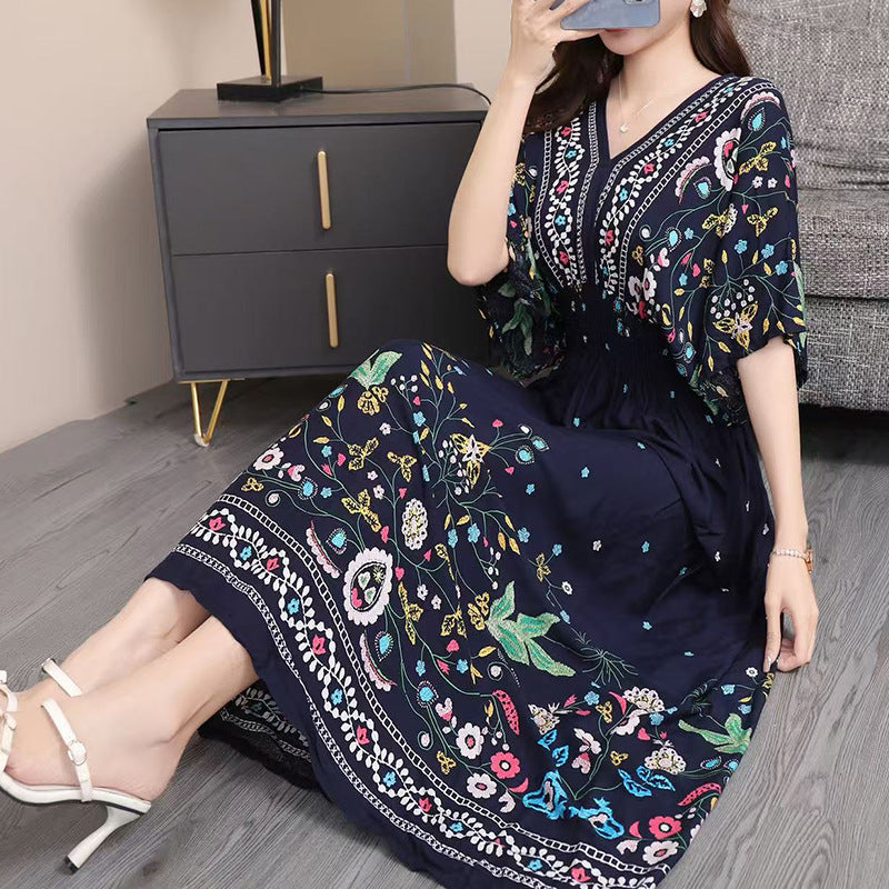 Modest Summer A-Line Dress | Color: Style 8 | Image 1