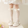Sweet & Cute Summer Girls' Calf Socks | Color: Beige | Image 1