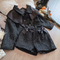 Elegant Autumn 2-Piece Girls' Pants Suit, Ages 2-9 | Color: Black | Image 1