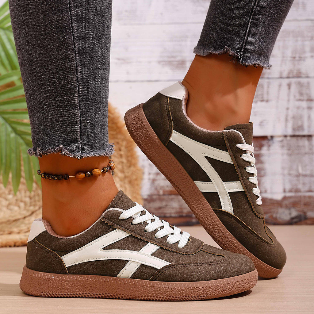 Modern Chic All-Season PU/Artificial Leather/Microfiber Leather Women's Skate Shoes | Color: Brown | Image 1