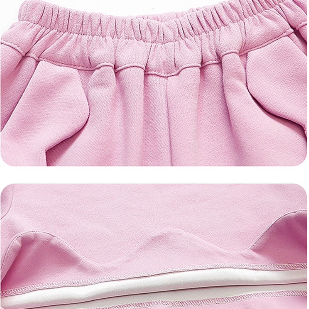 Sweet & Cute Autumn 2-Piece Girls' Pants Suit, Ages 2-9 | Color: Pink | Image 2