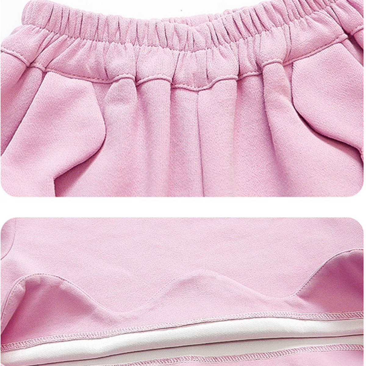 Sweet & Cute Autumn 2-Piece Girls' Pants Suit, Ages 2-9 | Color: Pink | Image 2