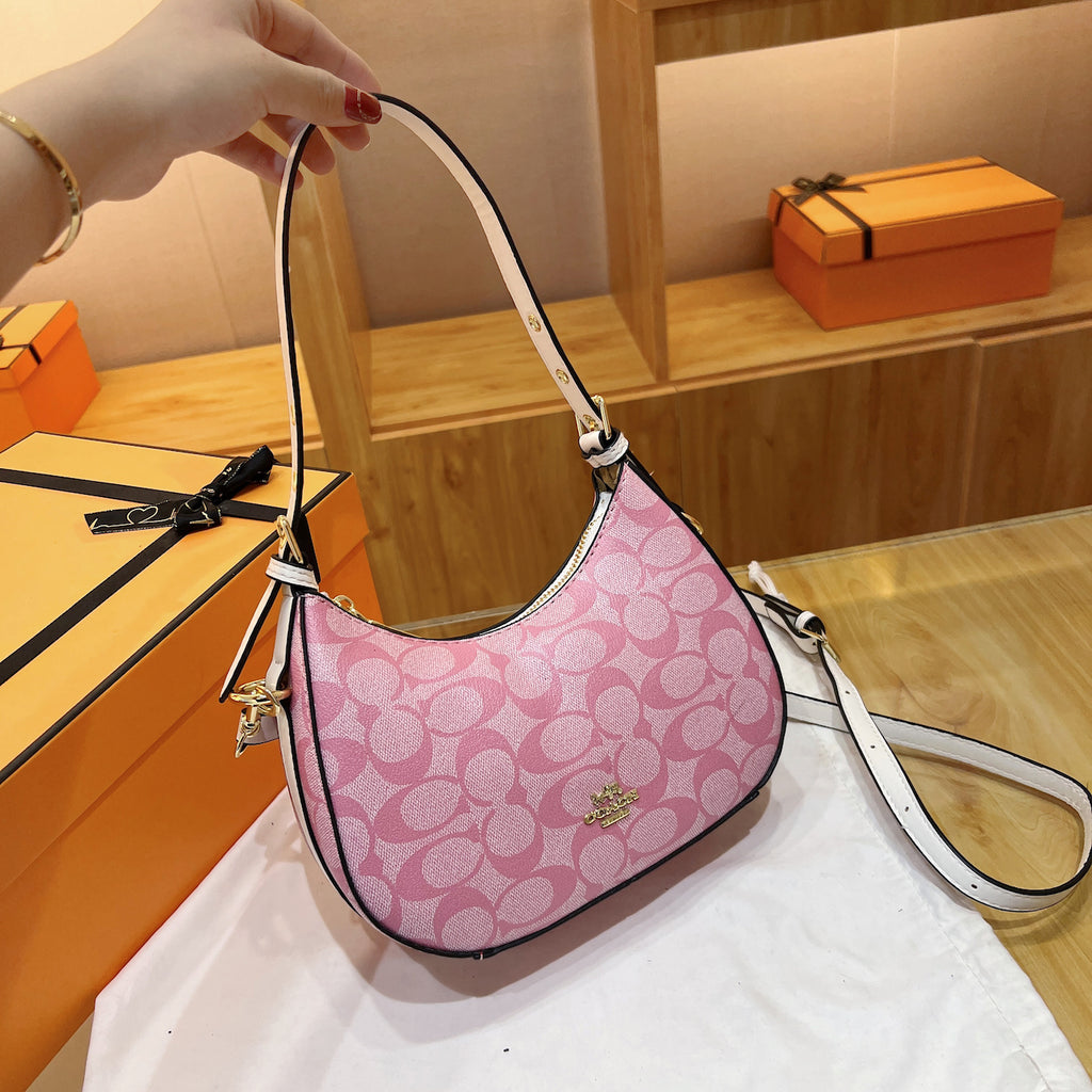 Modern Chic All-Season PU/Artificial Leather/Microfiber Leather Women's Shoulder Bags Underarm Bags | Color: Pink | Image 3