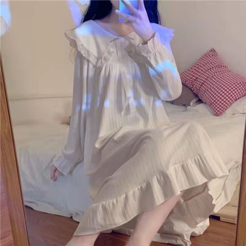 Elegant Summer Women 's Short  Sleeve Sleep Dress | Color: Style 2 | Image 1
