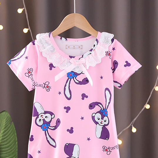 All-Season Sweet & Cute Summer Girls' Sleep Dress, Ages 2-11 | Color: Style 3 | Image 3