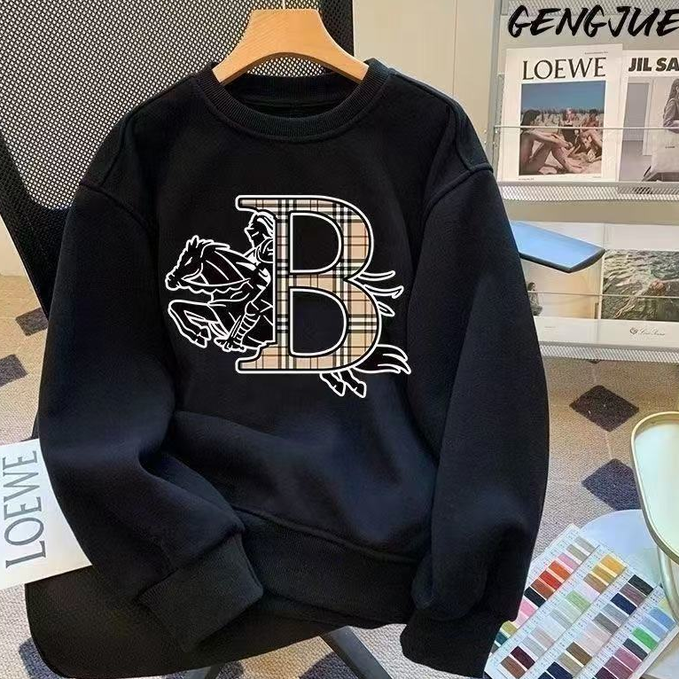 Modern Chic All-Season Minimalist Autumn Boys' Sweatshirt, Ages 2-13 | Color: Black | Image 1