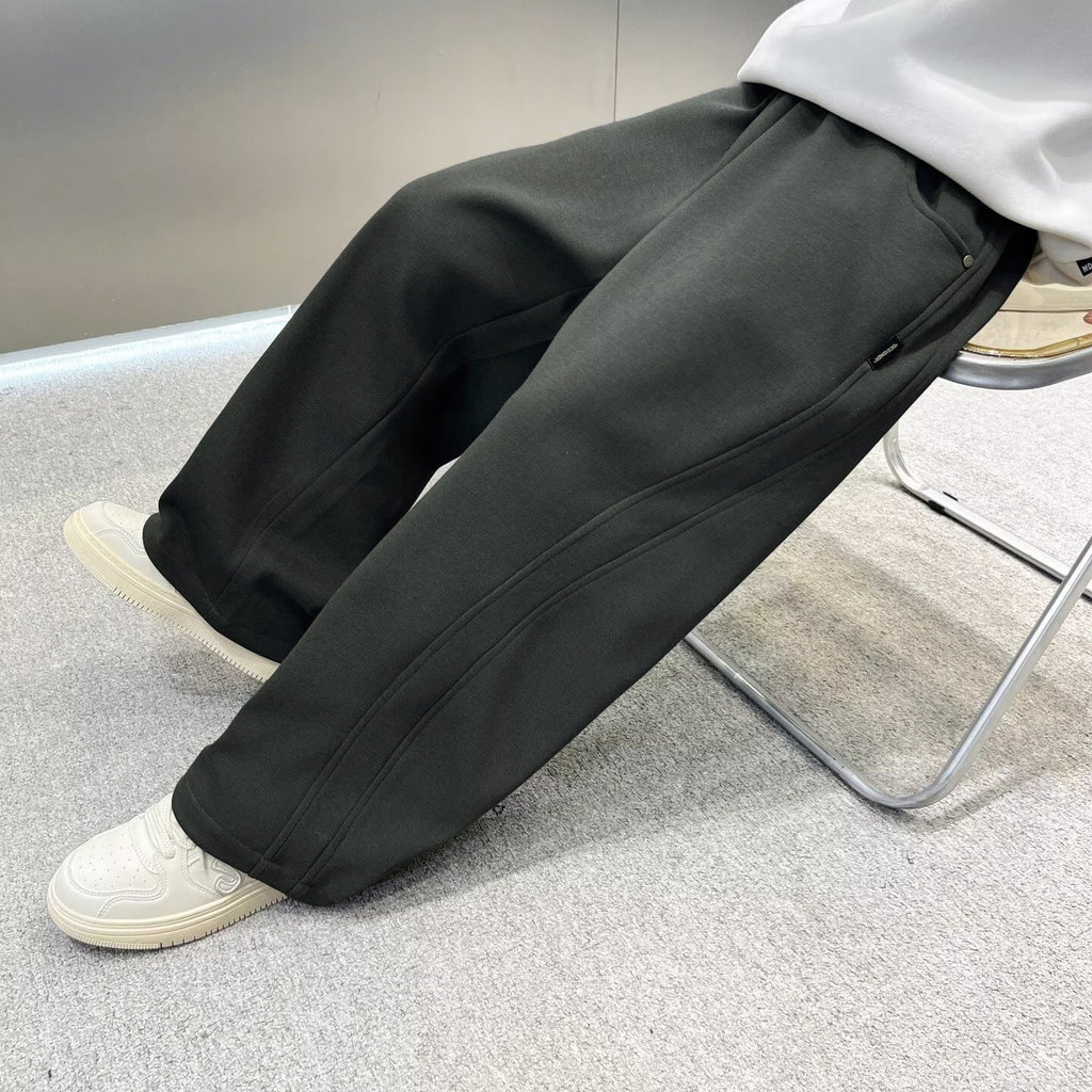 Minimalist Autumn Boys' Casual Pants, Ages 4-14 | Color: Dark Grey | Image 3
