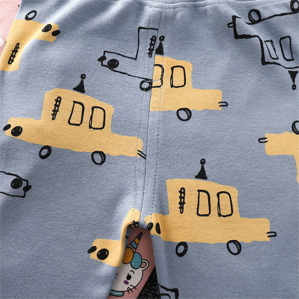 Minimalist Autumn 2-Piece Unisex Baby Pajama Set, Ages 12-24 Months | Color: Blue | Image 3