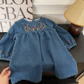 Casual Sporty Autumn Girls' A-Line Dress, Ages 2-9 | Color: Blue | Image 1
