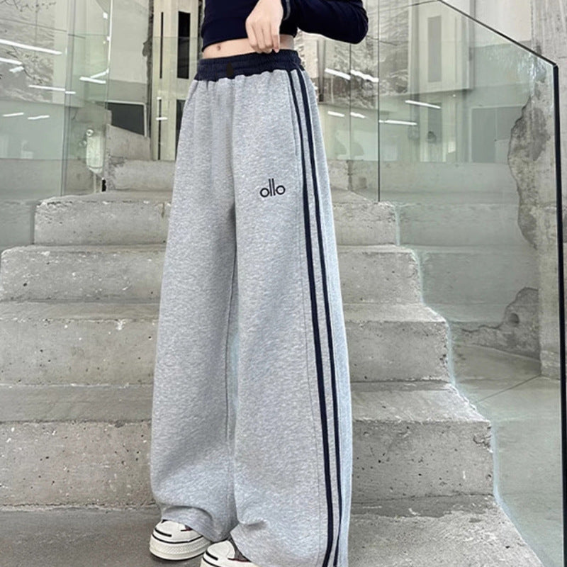 Modern Chic All-Season Casual Sporty Autumn Girls' Sweatpants, Ages 4-14 | Color: Grey | Image 2