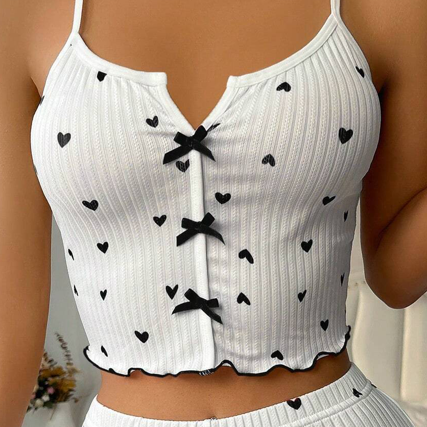 Sexy Summer 2 Pcs Women 's Sleeveless Sleep Set | Color: Style 1 | Image 2