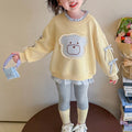 Sweet & Cute Autumn 2-Piece Girls' Pants Suit, Ages 2-9 | Color: Yellow | Image 1