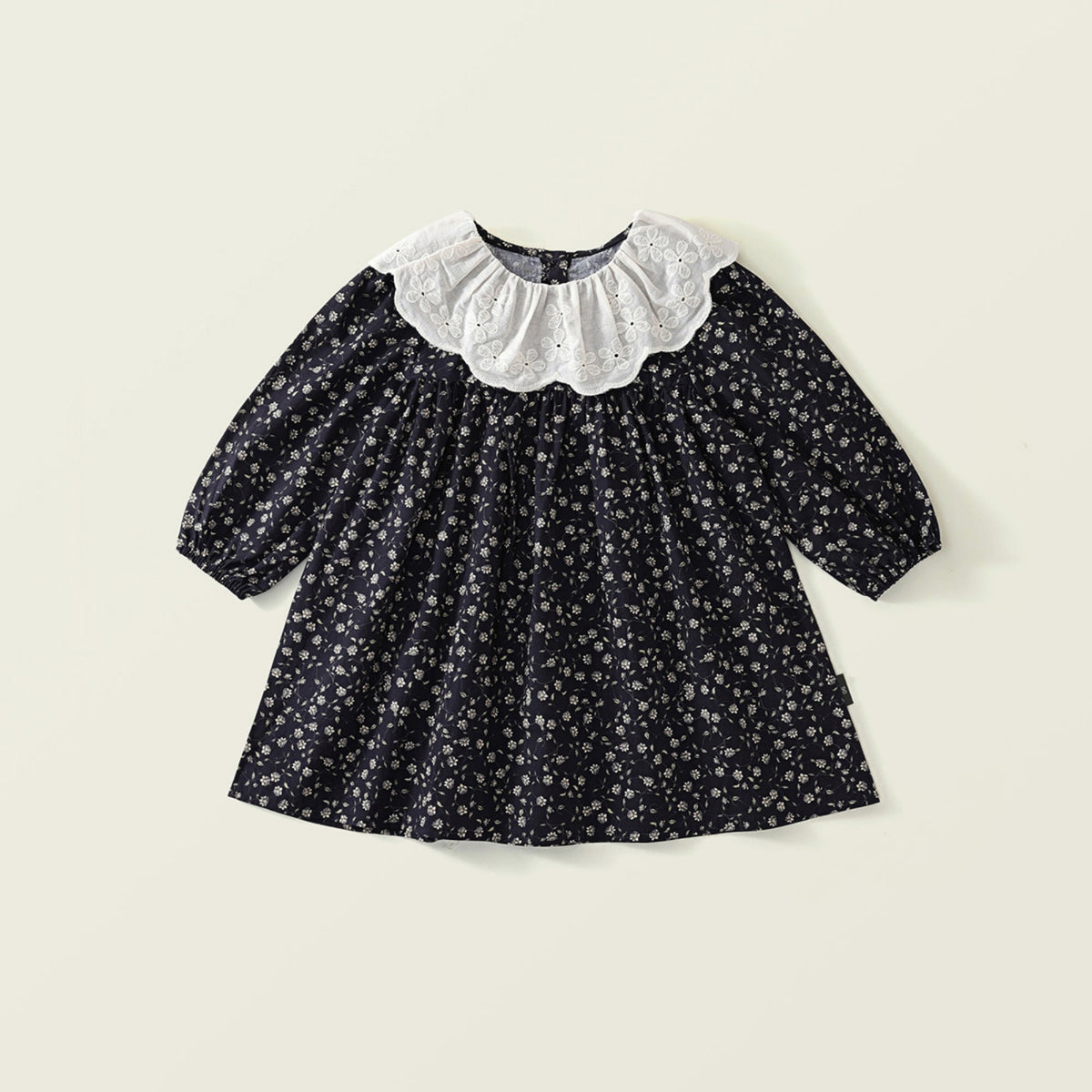 Minimalist Autumn Girls' A-Line Dress, Ages 2-9 | Color: Flower | Image 1