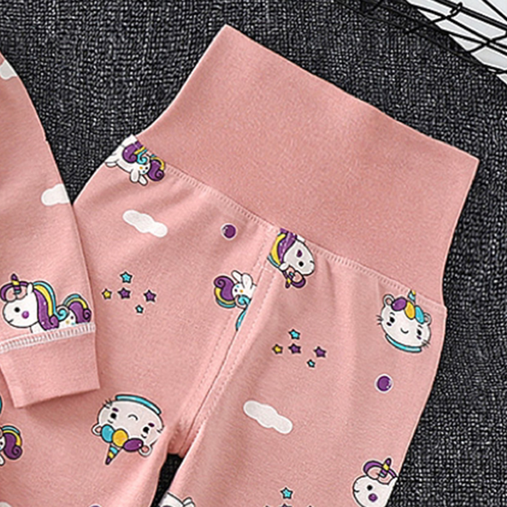Minimalist Autumn 2-Piece Unisex Baby Pajama Set, Ages 12-24 Months | Color: Pink | Image 3