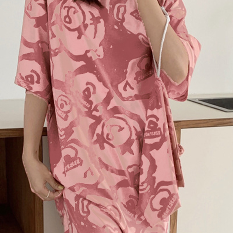 Modern Chic All-Season Sweet Feminine Summer Women 's Short  Sleeve Sleep Dress | Color: Style 3 | Image 3
