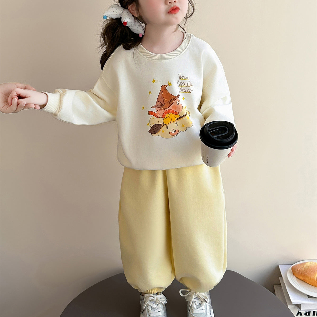 Casual Sporty Autumn 2-Piece Girls' Pants Suit, Ages 2-9 | Color: As the Picture | Image 3