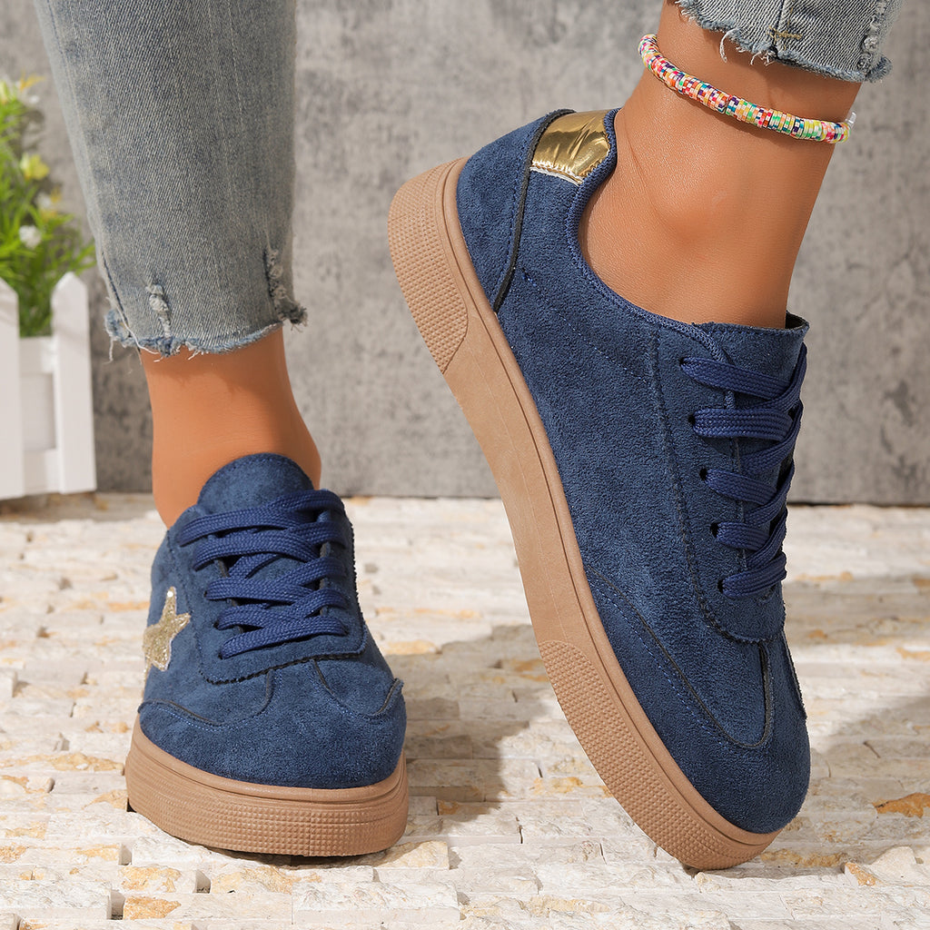 Modern Chic All-Season PU/Artificial Leather/Microfiber Leather Women's Skate Shoes | Color: Blue | Image 3