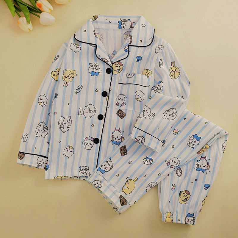 Modern Chic All-Season Minimalist Autumn 2-Piece Unisex Kids' Pajama Set, Ages 2-13 | Color: Style 1 | Image 1