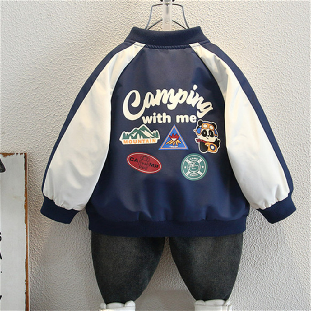 Modern Chic All-Season Trendy Spring Boys' Jacket, Ages 2-11 | Color: Navy | Image 2