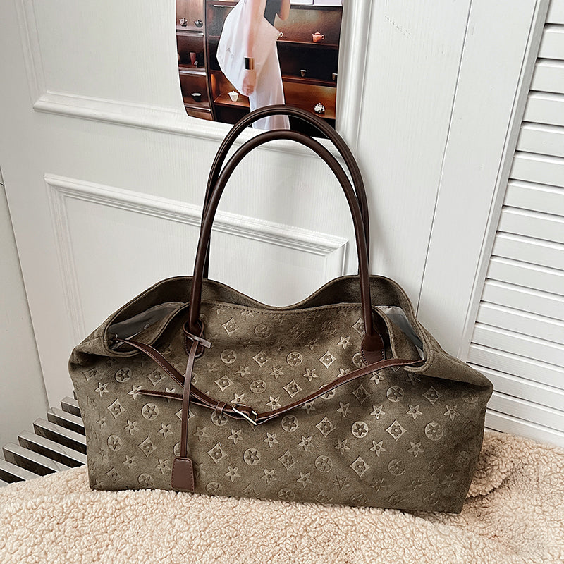 Modern Chic All-Season PU/Artificial Leather/Microfiber Leather, Suede/Oxford/Scrub Women's Shoulder Bags Tote Bags | Color: Green | Image 1