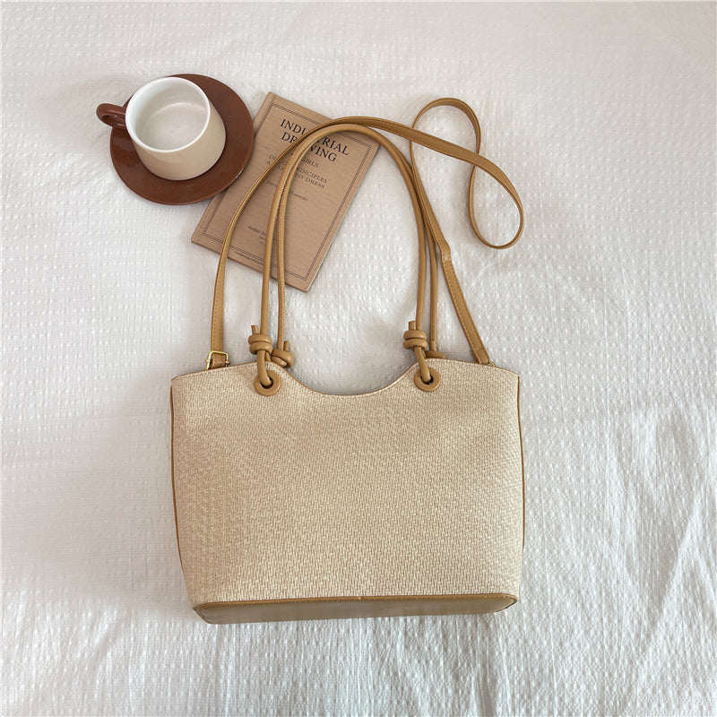 Modern Chic All-Season PU/Artificial Leather/Microfiber Leather Women's Handbags Tote Bags | Color: White | Image 3