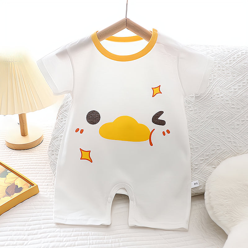 Modern Chic All-Season Minimalist Summer Unisex Baby Jumpsuit, Ages 1-12 Months | Color: Style 2 | Image 1