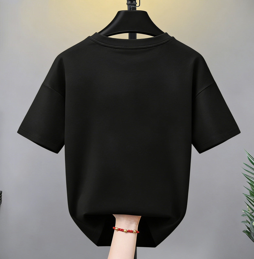 Minimalist Summer Unisex Kids' T-Shirt, Ages 3-14 | Color: Black | Image 2