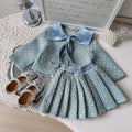 Elegant Autumn 2-Piece Girls' Dress Suit, Ages 2-9 | Color: Blue | Image 1