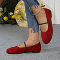 Modern Chic All-Season PU/Artificial Leather/Microfiber Leather Women's Flat Shoes | Color: Red | Image 1
