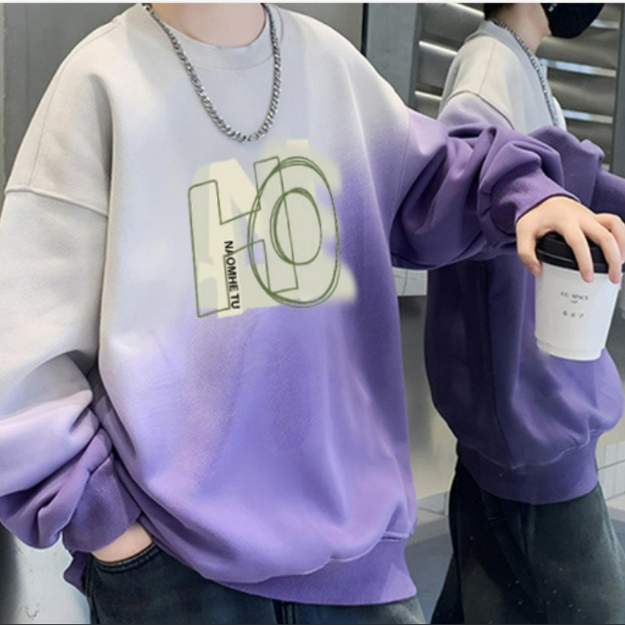 Minimalist Spring Boys' Sweatshirt, Ages 4-14 | Color: Purple | Image 2
