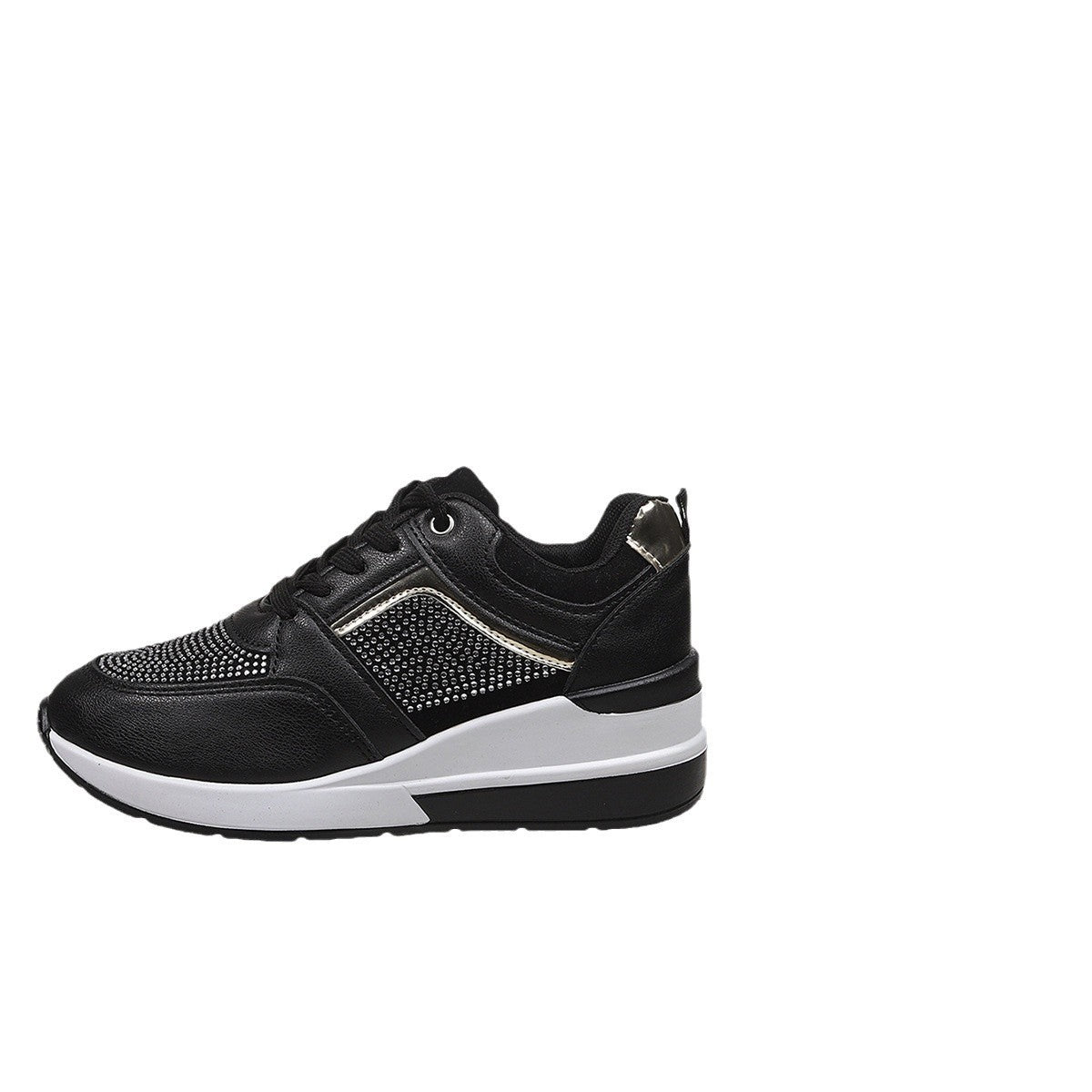 Modern Chic All-Season PU/Artificial Leather/Microfiber Leather Women's Casual Shoes | Color: Black | Image 2
