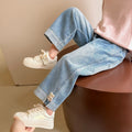 Casual Sporty Autumn Girls' Jeans, Ages 2-9 | Color: Blue | Image 1